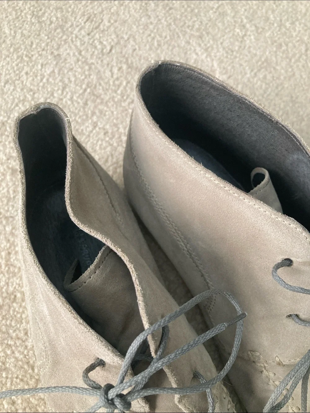 John Varvatos Taupe Suede Chukka Boots
